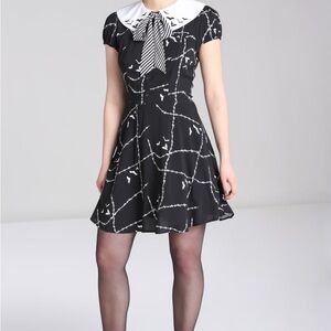 Hell Bunny Black and White bat Mini Dress